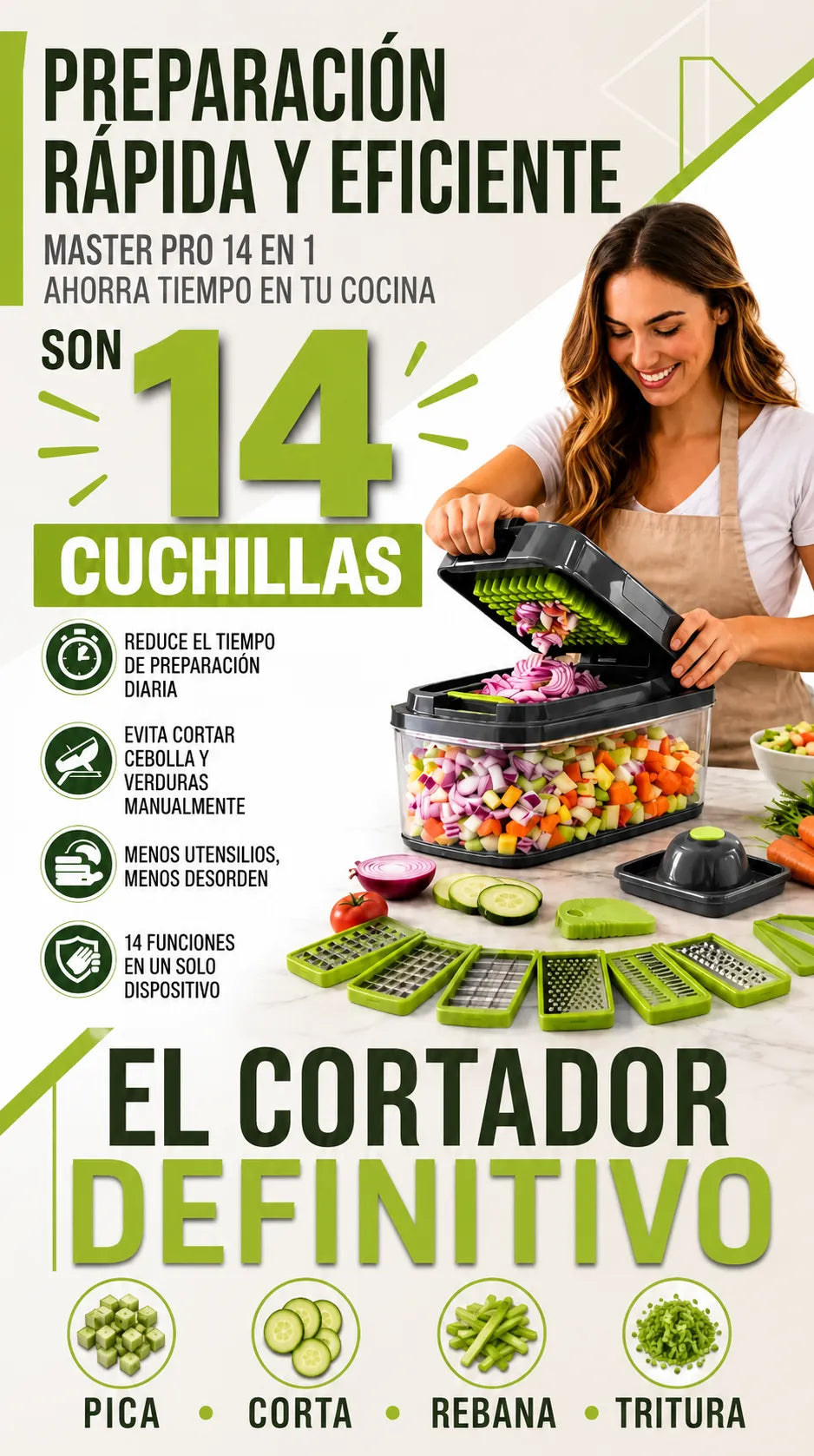 Master Pro 14 en 1 | Cocina más rápido sin esfuerzo