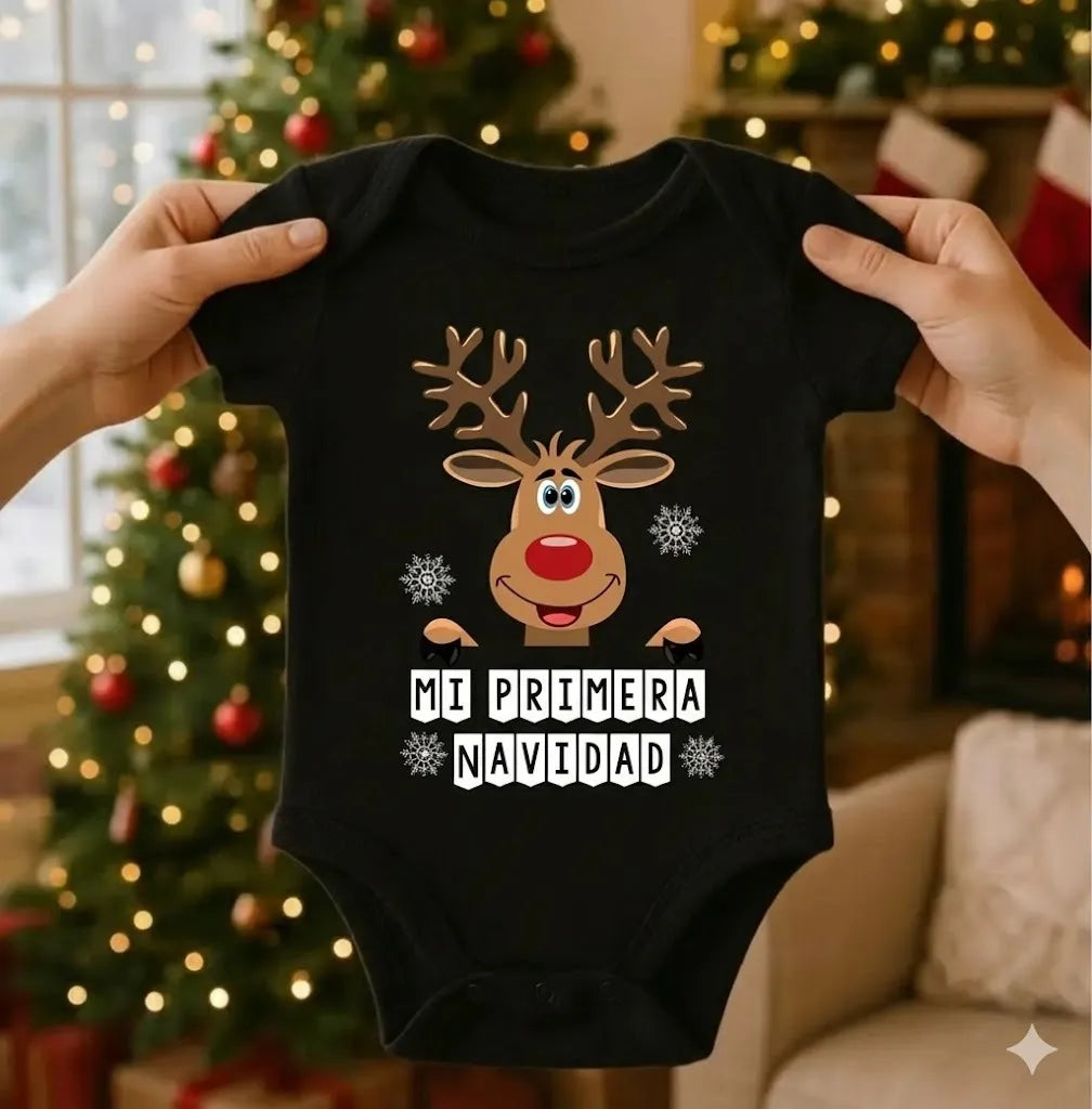 Body Navideño, 100% Algodón, ideal para piel de bebés♥️
