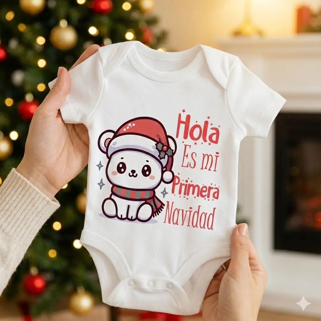 Body Navideño, 100% Algodón, ideal para piel de bebés♥️