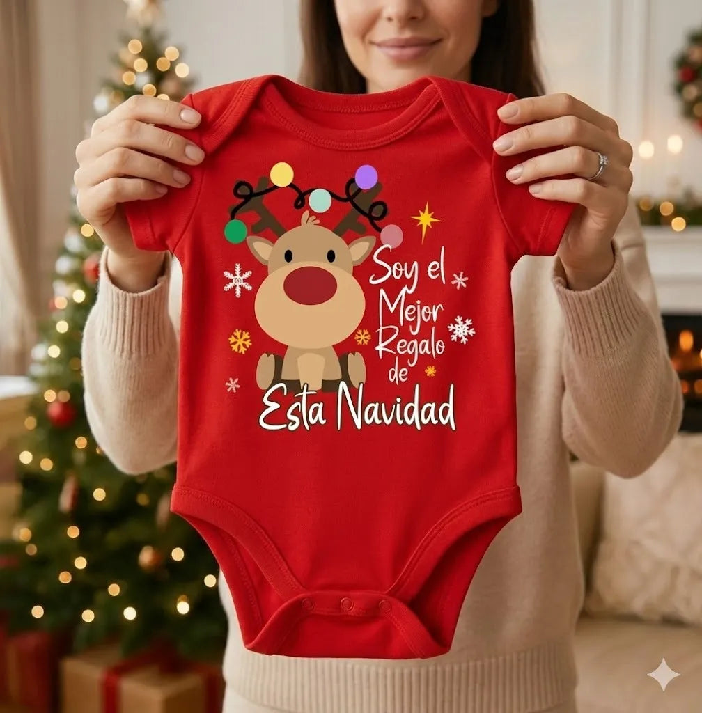 Body Navideño, 100% Algodón, ideal para piel de bebés♥️